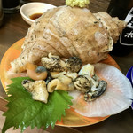 Tano Hei Tei Sashimi Semmon Ten - つぶ貝（300円）
                        コリコリとした歯ごたえと、つぶ貝独特の甘味。一個分ってことじゃないけど貝殻と一緒に提供されるとちょっと嬉しい。肝の部分も頂けて、更に日本酒が欲しくなる。