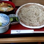 Tomoyoshi - 【2019.7.14(日)】かつ丼と冷たいそばセット(並盛)880円