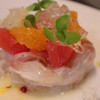 クッチーナ イタリアーナ アリア - 料理写真:熟成真鯛と柑橘フルーツのカルパッチョ　ミントの香り1100円