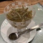 日本料理 とくを - 秋田のジュンサイは今年は壊滅的に不作とのこと。