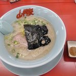 山岡家 - 朝ラーメン（脂少なめ・味濃いめ）＆梅