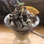 カフェアンドショップ ロータスランド - 2019/02019/07/14　チョコレートパフェ 620円 ホット投入ミルク 190円 セット7/14　チョコレートパフェ 620円