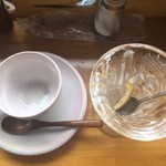 カフェアンドショップ ロータスランド - 2019/07/14　チョコレートパフェ 620円 ホット投入ミルク 190円 セット