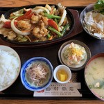 西村商店 - ホルモンの三谷焼き定食