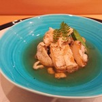 馬車道 大かわ - 鮑と賀茂ナス