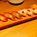 江戸前がってん寿司 - ハマチ、イカ
