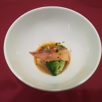 びいどろ 銀座店 - ムール貝と保立のマリネとスモークサーモン