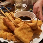 おれこな食堂 - 串揚げ盛り合わせ