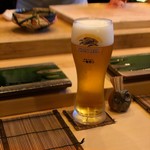 鮨駒 - 先ずは生ビール