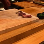 鮨駒 - 常温戻し中