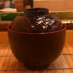 鮨駒 - アオサの味噌汁