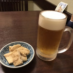 味処ふる川 - 生ビールとお通し