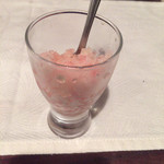 イル・リフージョ・ハヤマ - 口直しに出てきたピンク・グレープフルーツのグラニテ　何とワサビ入りです！
