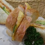 いなだ珈琲舎 - ホットサンド。セットで¥1000