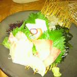 一心太助 - ｵｰﾀﾞｰﾊﾞｲｷﾝｸﾞにすると、必ず最初に出てくる『刺身３点盛り』