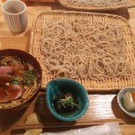 手打ちそば くるみの木 - カモロースつけソバ大盛