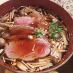 手打ちそば くるみの木 - カモロースつけ汁❗