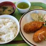 相模原市役所 食堂 - 蟹クリームコロッケ定食