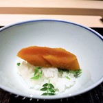 紀茂登 - 凌ぎ　生カラスミ　木の芽ご飯