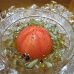 紀茂登 - 口直し　冷やしトマト　じゅんさい