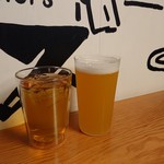 61NOTE - 柚子のビール(280元)と烏龍茶(160元)