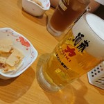 酒蔵力 - お通し  210円    生ビール  500円