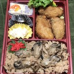 厚岸海産 - かきめし(かきフライ入り)1450円