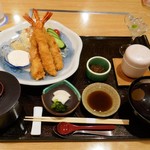 日本料理介寿荘 - 特大海老フライ膳