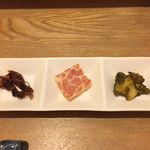 肴や川合 - 珍味三種盛り