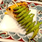 鳥田中 - 金針菜ととうもろこし