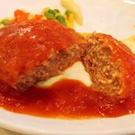 ホテルマッキンレー - 夕食のハンバーグ