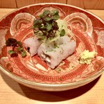 器楽亭 - 鱧の焼き霜 梅酢と醤油