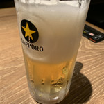 焼肉 叙庵 - 生ビールで乾杯