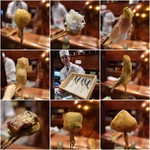 串かつ あーぼん - 鮎の腸の苦味がたまらんのよね！
      ビールとか美味しいと思う(笑)知らんけど！！
      右下の玉ねぎが美味かった！！