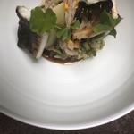 Charbroiled eel with risotto and wild herbs