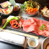 近江牛一人すき焼きor焼きしゃぶ御膳