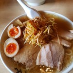 青竹手打ちラーメン 大和 - チャーシューメン+辛ネギ+味玉