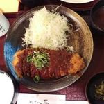 かつ屋 - みそロース定食