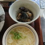 こぶた食堂 - 卵スープと茄子の煮物