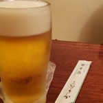 宝来鮨 - 生ビール大(650円)