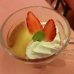 不二家レストラン - プリンショートケーキ