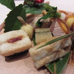 くろぎ - 祝八寸 田作り 厚焼玉子 叩き牛蒡 芽くわい 子持ち昆布 餅唐墨 細根大根4