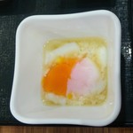 福山ごはん処 定食屋さん - 温泉卵　※拡大　(2019.07.13)