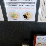 麺屋さすけ - 和え玉説明