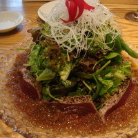 NOBU TOKYO - マグロのタタキ刺身サラダ マツヒサドレッシング