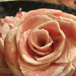 まつもと 別邸ままや - バラの花びらのようなアグーしゃぶしゃぶ