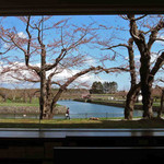 六花亭 - ケーキを食べた後はお土産を買うのに店内をうろうろ、、、
      売り場側の窓の景色が1枚の絵画のようで、
      コチラ側に喫茶コーナーがあればいいのになぁと思っちゃう。