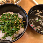 もつ焼き一代元 - ニラ飯。