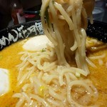 らあめん花月嵐 - 黄金の味噌ラーメン 麺アップ(2019年7月15日)