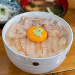 みなと食堂 - 2019.7 平目えんがわ半々漬丼（1,300円）限定5食